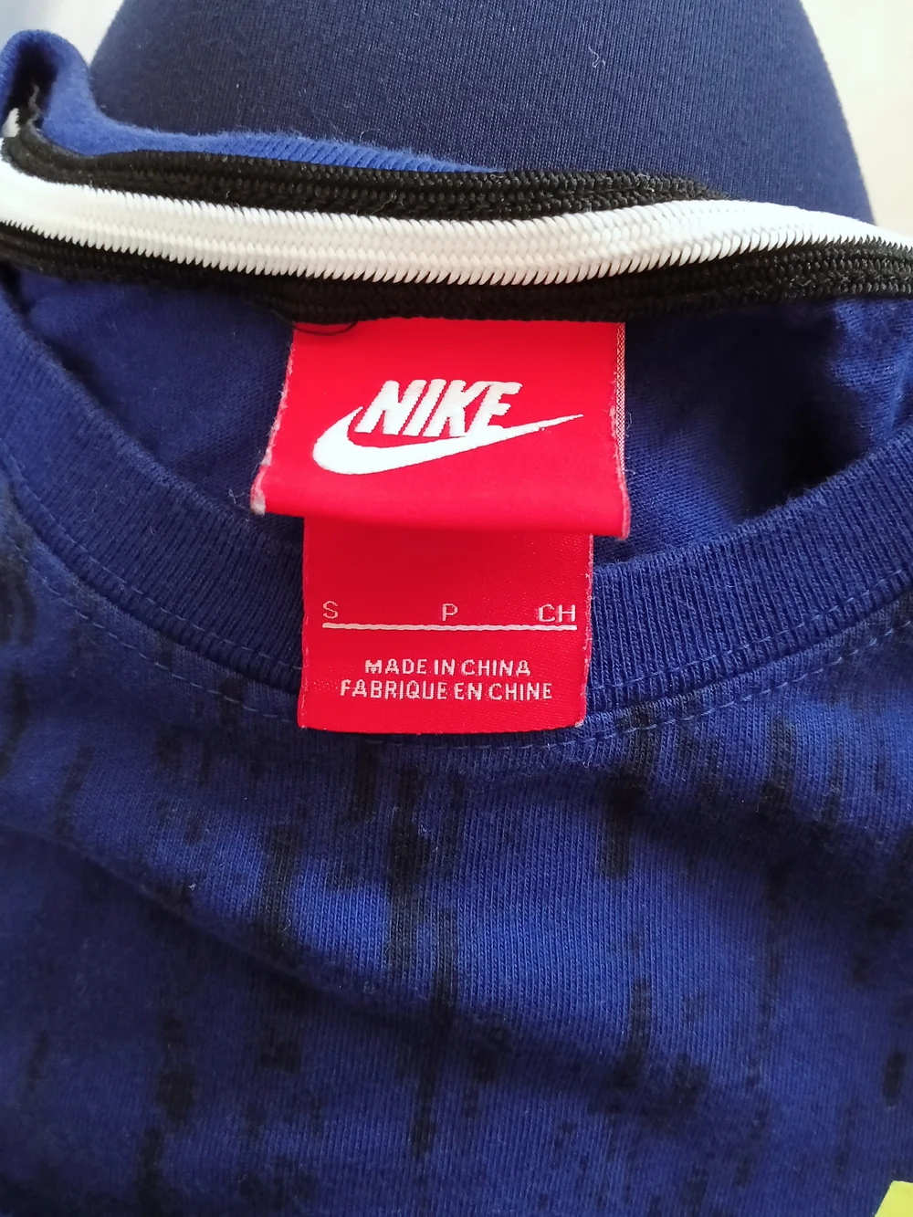 Nike Blue Graphic‎ Tee with Neon Logo